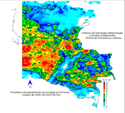 Clima para la semana del 3 al 6 de agosto.