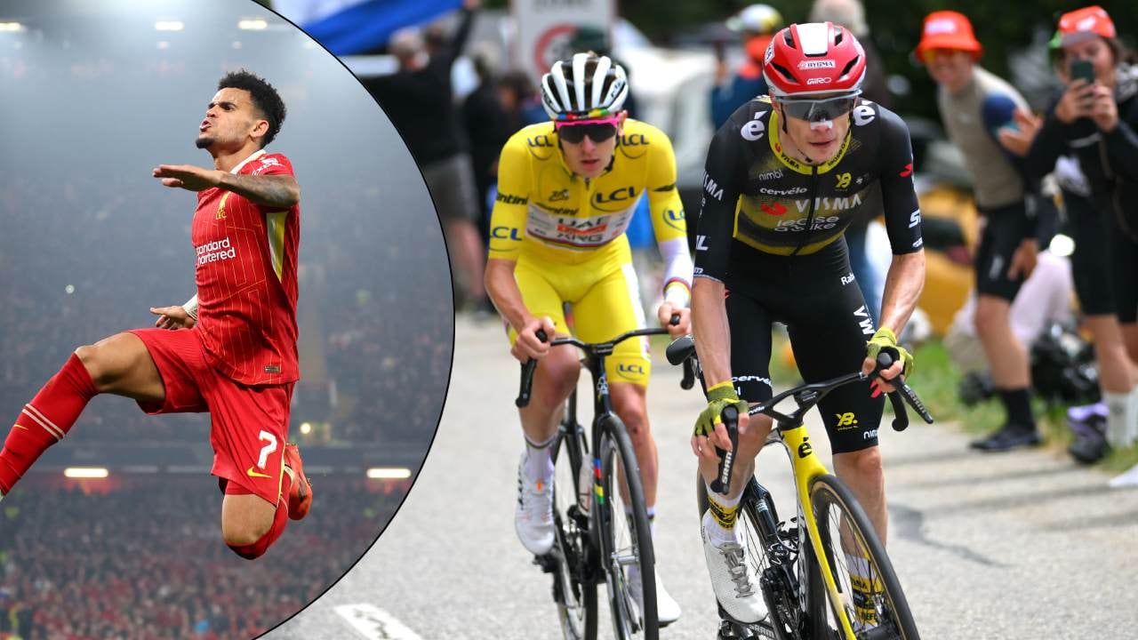 Luis Díaz en el Liverpool / Tadej Pogacar y Jonas Vingegaard.