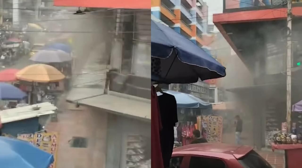 Los primeros reportes de los internautas indicaron que una fuerte explosión fue la que desencadenó el caos en la zona.