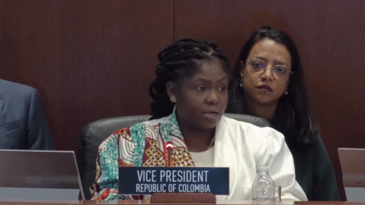Vicepresidenta Francia Márquez durante su intervención ante el Consejo Permanente de la Organización de Estados Americanos.