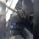 Así quedó la motocicleta del presunto fletero después del siniestro vial.