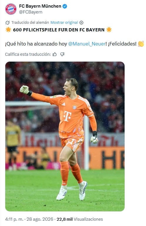 Manuel Neuer logra un hito histórico