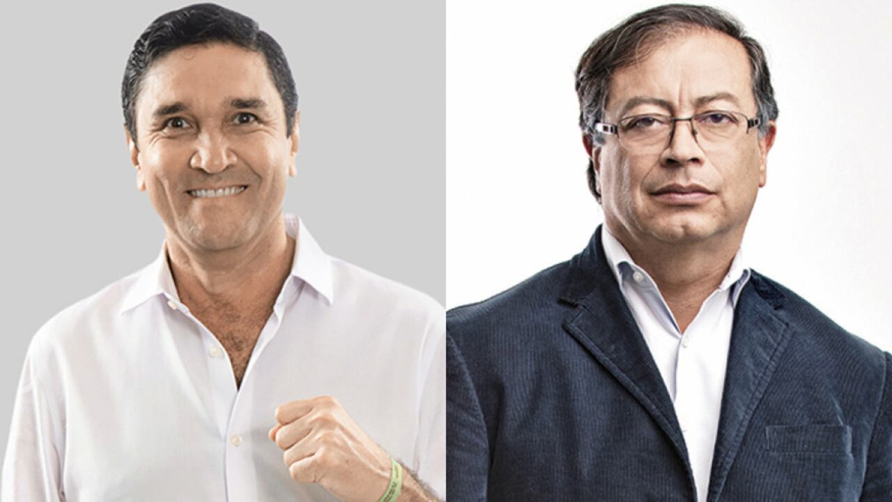 Juan Carlos Cárdenas, alcalde de Bucaramanga, y Gustavo Petro, presidente electo.