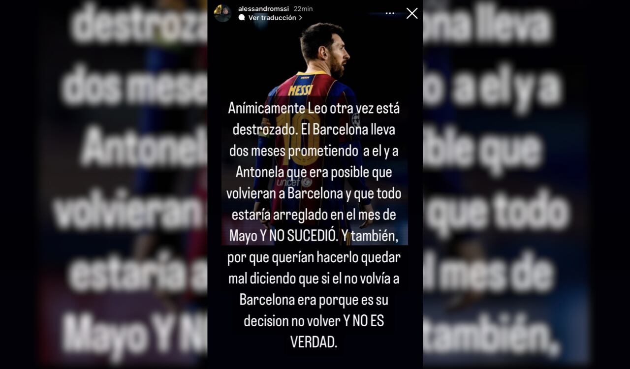 Amigo de Messi contó por qué se frustró su vuelta al Barcelona.