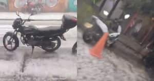 Granizada en Bogotá este 1 de abril de 2024.