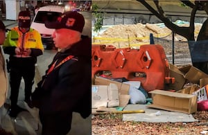 Dos personas recibieron una sanción por arrojar, de forma indebida, residuos en vía pública.