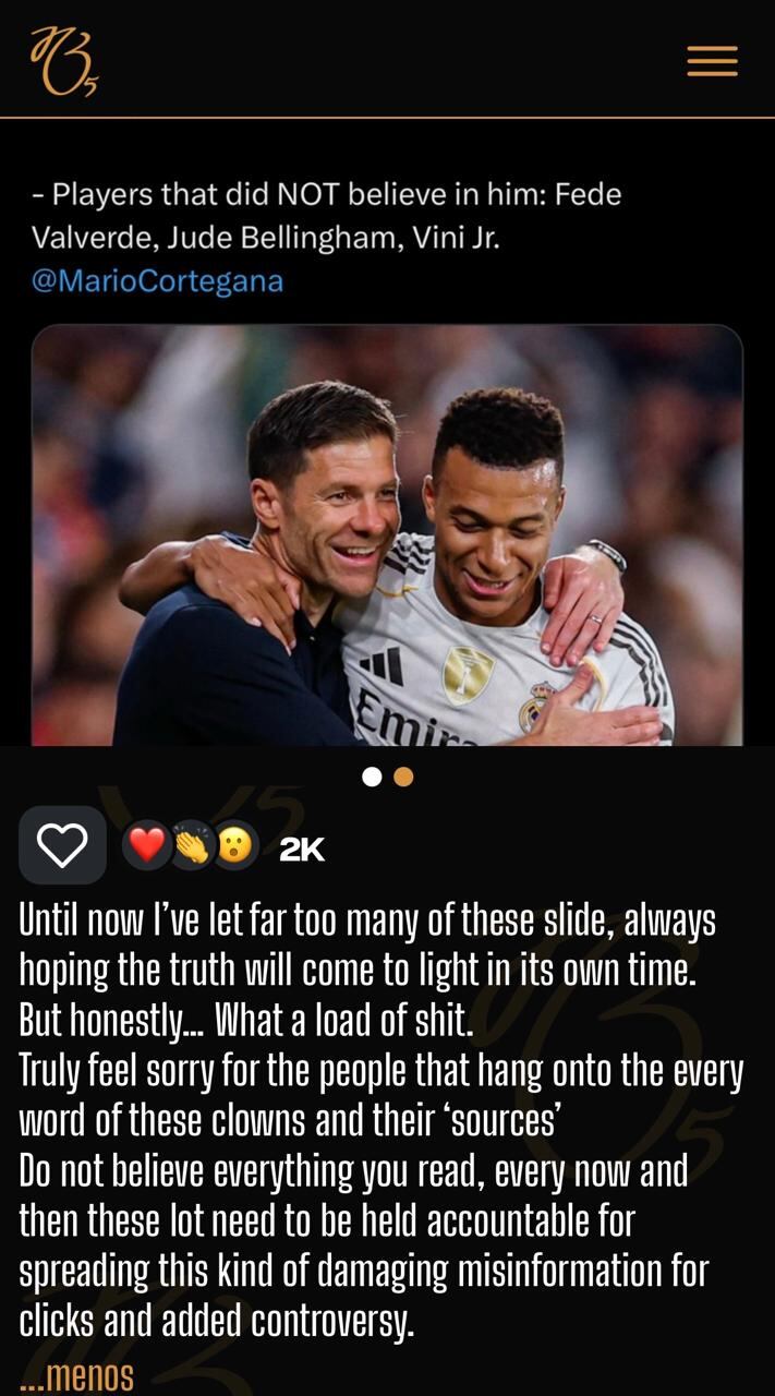 Bellingham explota contra la prensa por rumores, según él falsos, de una mala relación con Xabi Alonso en Real Madrid.