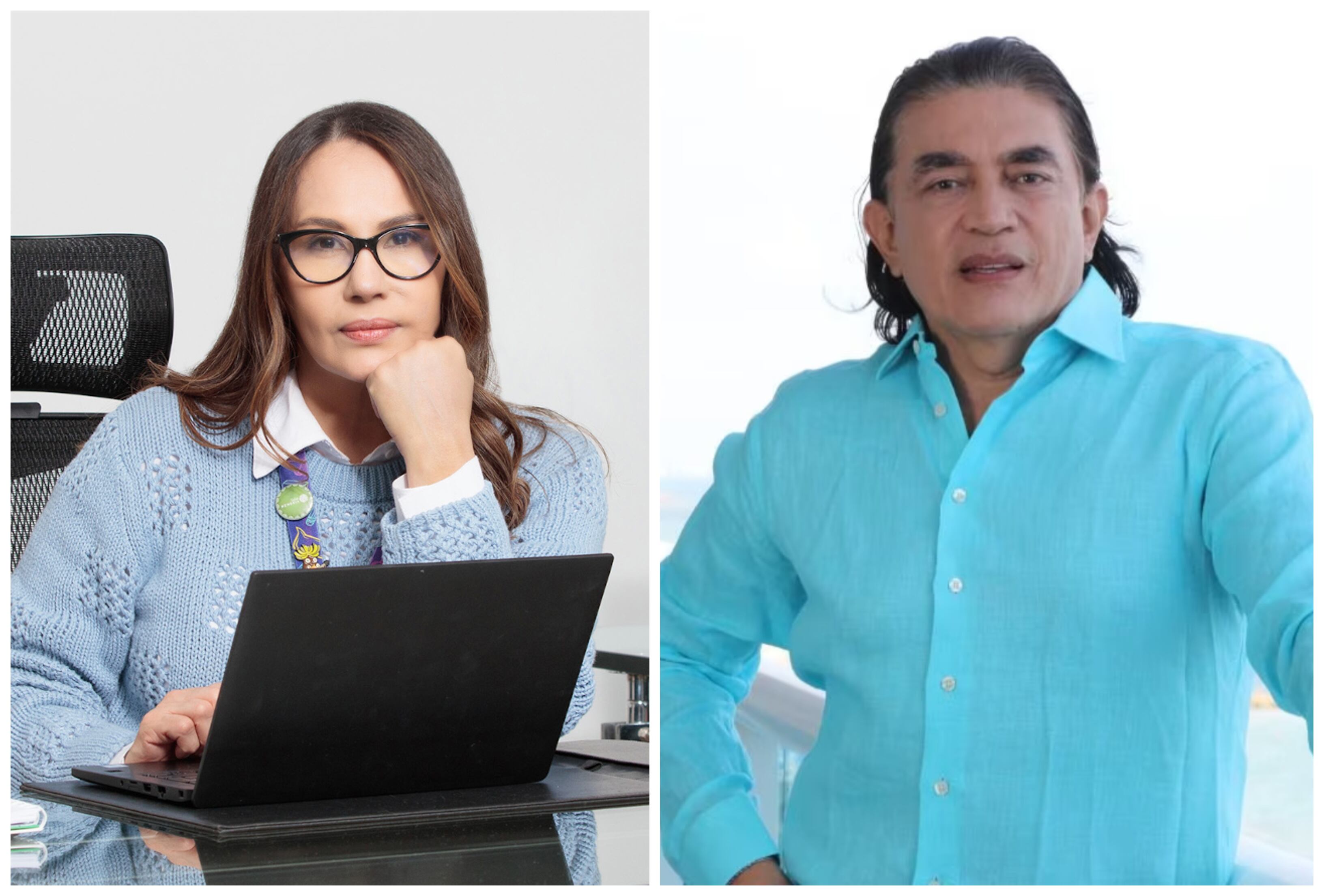 Nórida Rodríguez y Gustavo Bolívar.