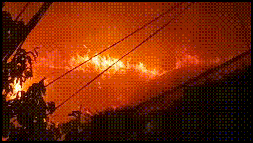 Así se ha documentado este fuerte incendio.