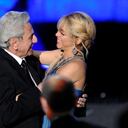 LAS VEGAS, NV - NOVEMBER 09: Singer William Mebarak Chadid (L) embraces his daughter, singer Shakira, after he performed during the 2011 Latin Recording Academy's Person of the Year honoring Shakira at Mandalay Bay Resort & Casino on November 9, 2011 in Las Vegas, Nevada. (Photo by Ethan Miller/Getty Images)