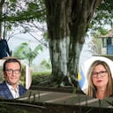Ministro designado Iván Cancino, fiscal Luz Adriana Camargo y la cárcel de Itagüí.