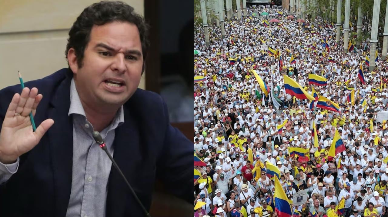 El senador Carlos Meisel, quien hizo un llamado especial a la comunidad de Barranquilla y a los habitantes de los departamentos de Atlántico y Bolívar, para que se unan a la protesta.