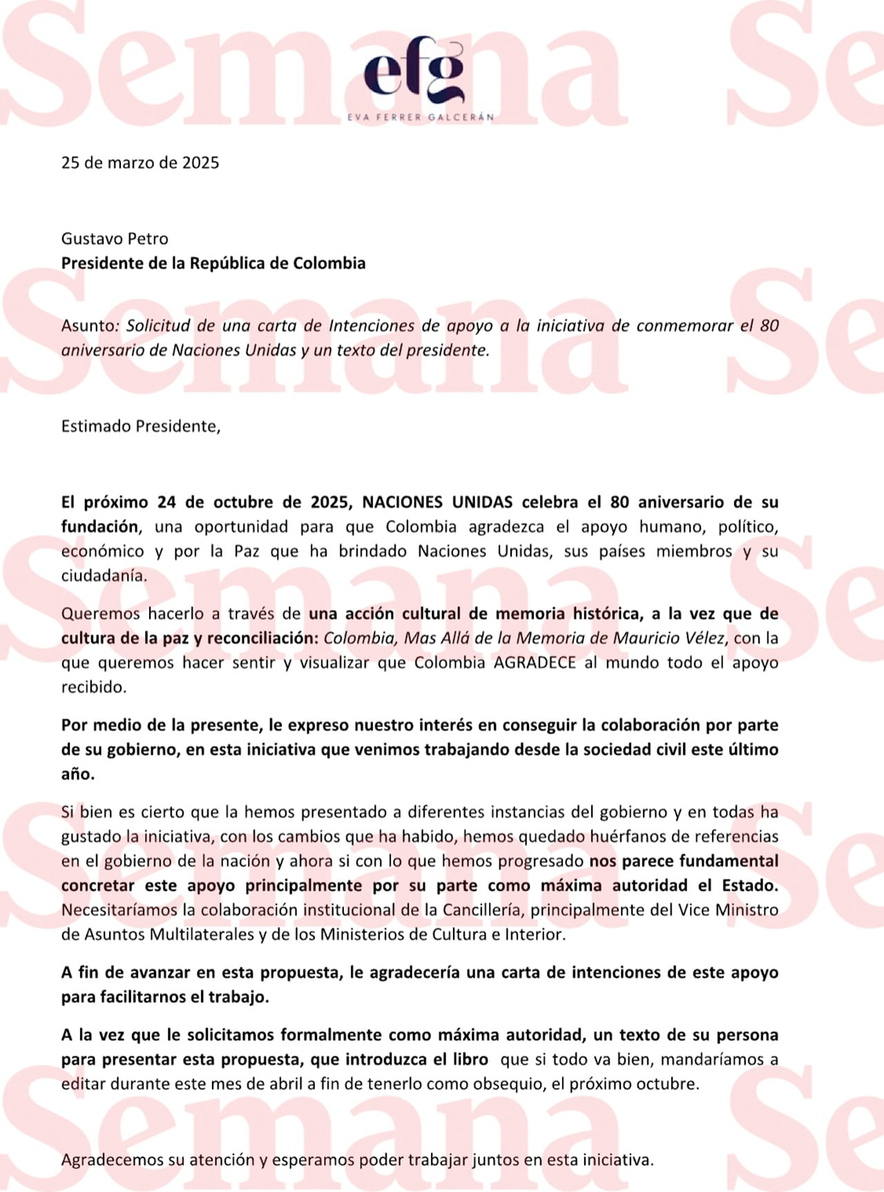 Documentos en poder de SEMANA