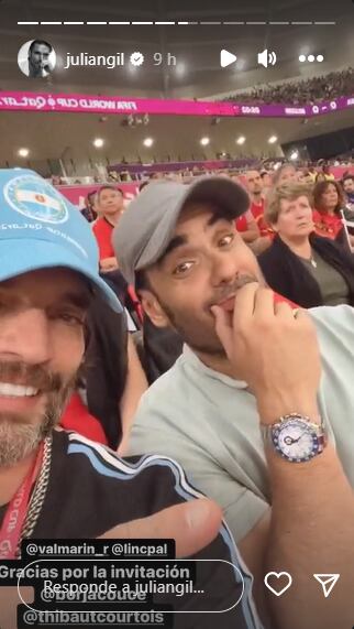 Lincoln Palomeque y Julián Gil en Doha, Qatar. Foto: Instagram @juliangil.