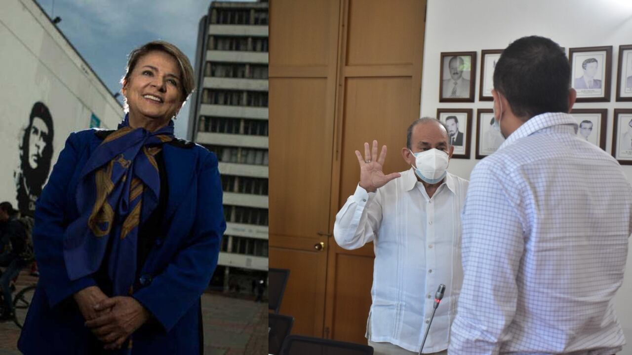 La rectora de la Universidad Nacional, Dolly Montoya, y el rector de la Universidad Francisco de Paula Santander, Hector Parra.