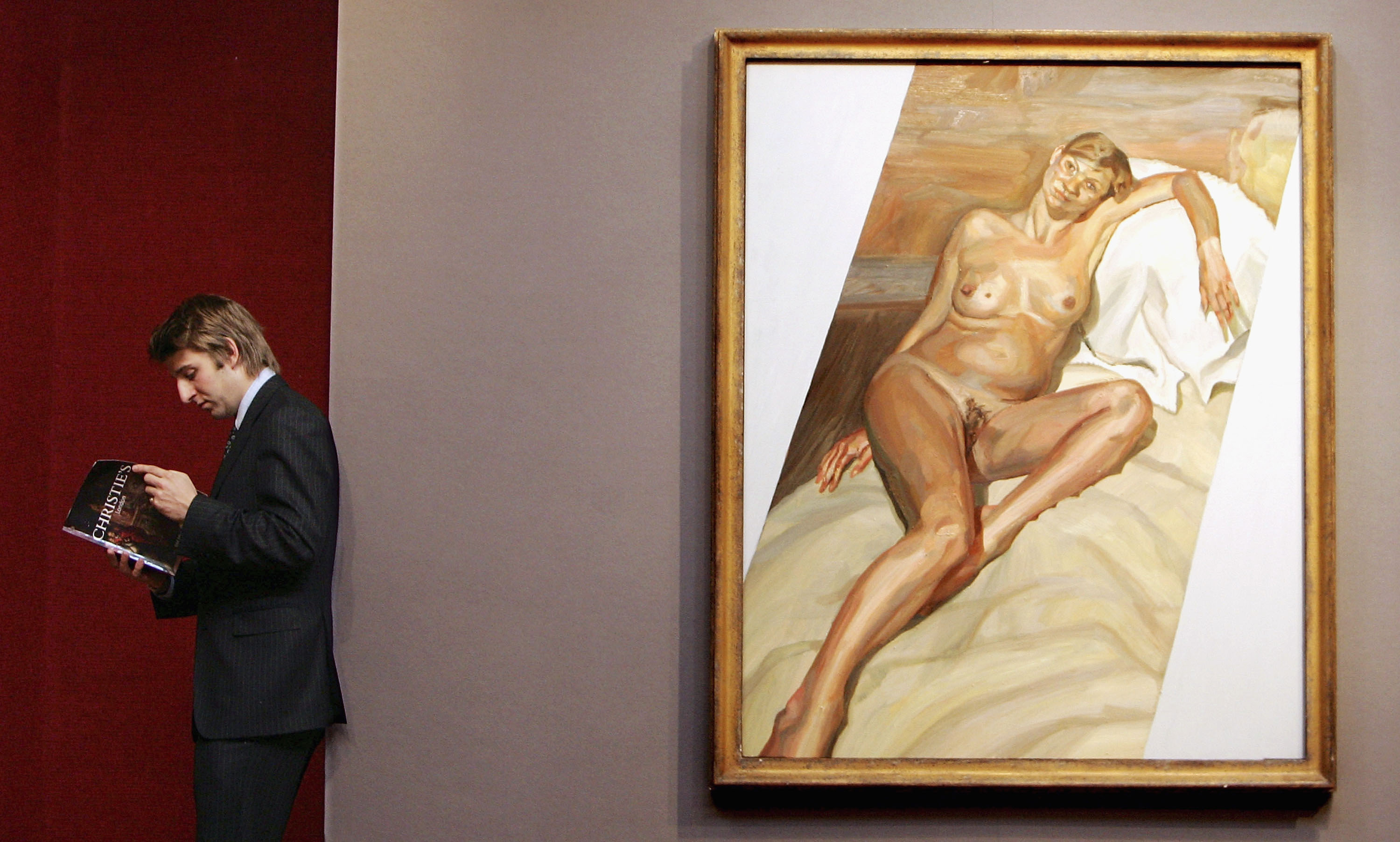 "Naked Portrait 2002", la pintura en la que Lucian Freud retrató desnuda a Kate Moss.