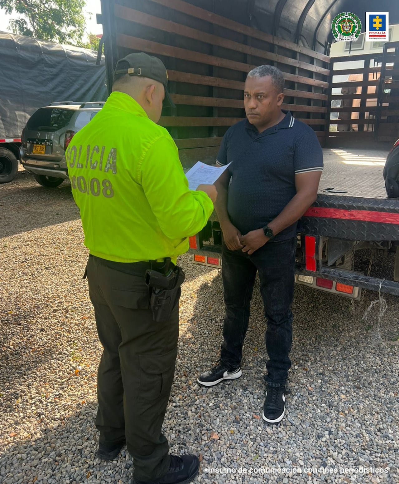 Este fue el momento de su captura.