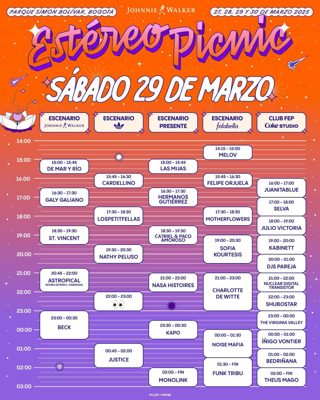 El sábado entrará uno de los últimos anuncios, Beck, antes de un cierre brutal.