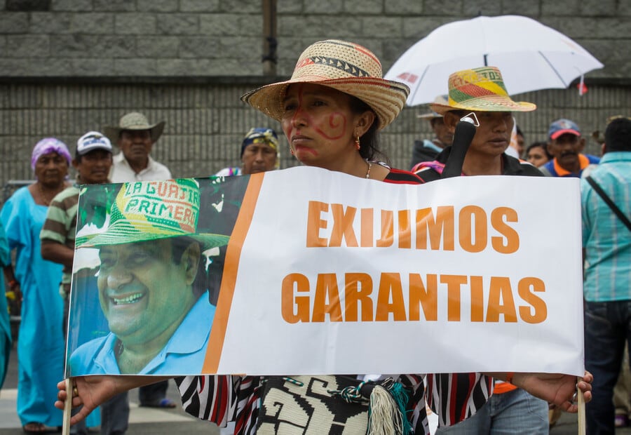 Marcha a favor del exgobernador de La Guajira, Juan Francisco Gómez Cerchar.