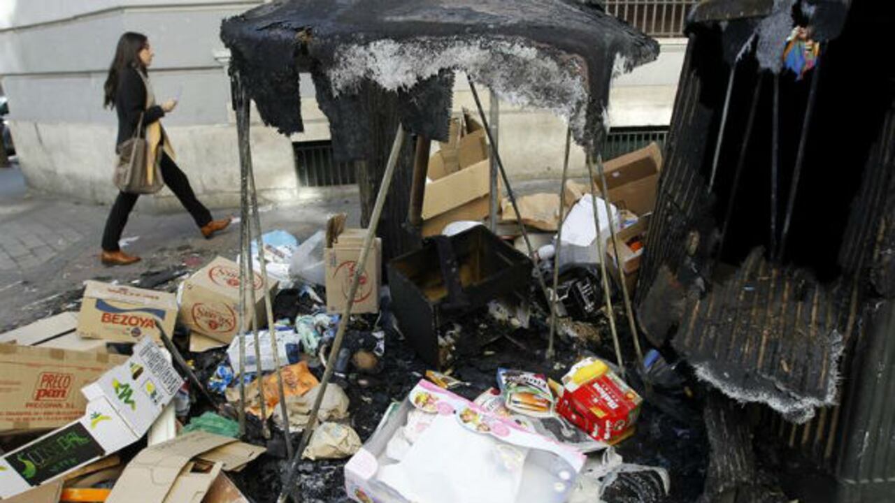 Madrid está lleno de basuras.