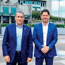 Fernando Jaramillo,presidente de la Dimayor, y Guillermo Herrera, ministro del Deporte.