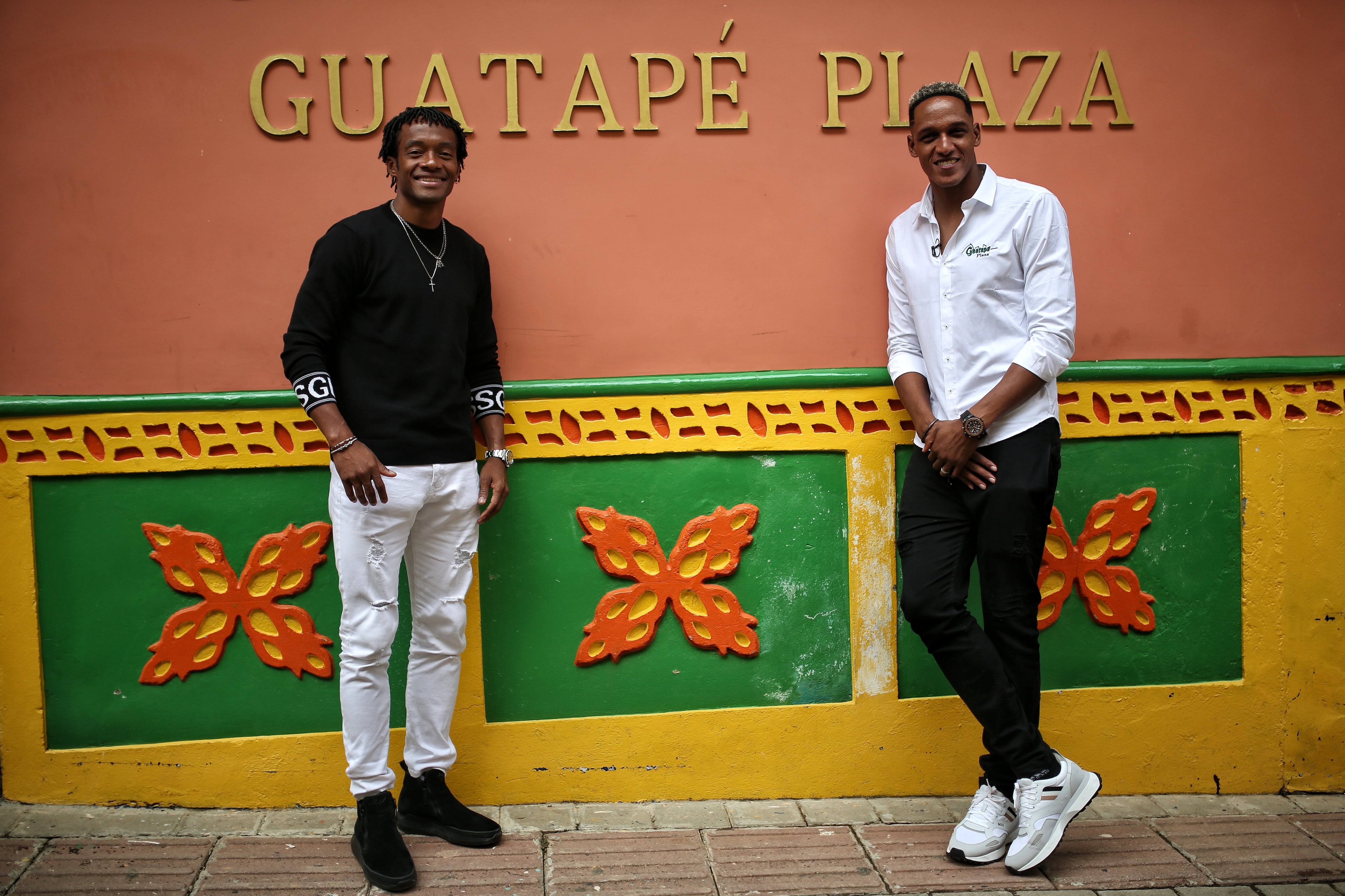 Yerry Mina y Juan Guillermo Cuadrado
