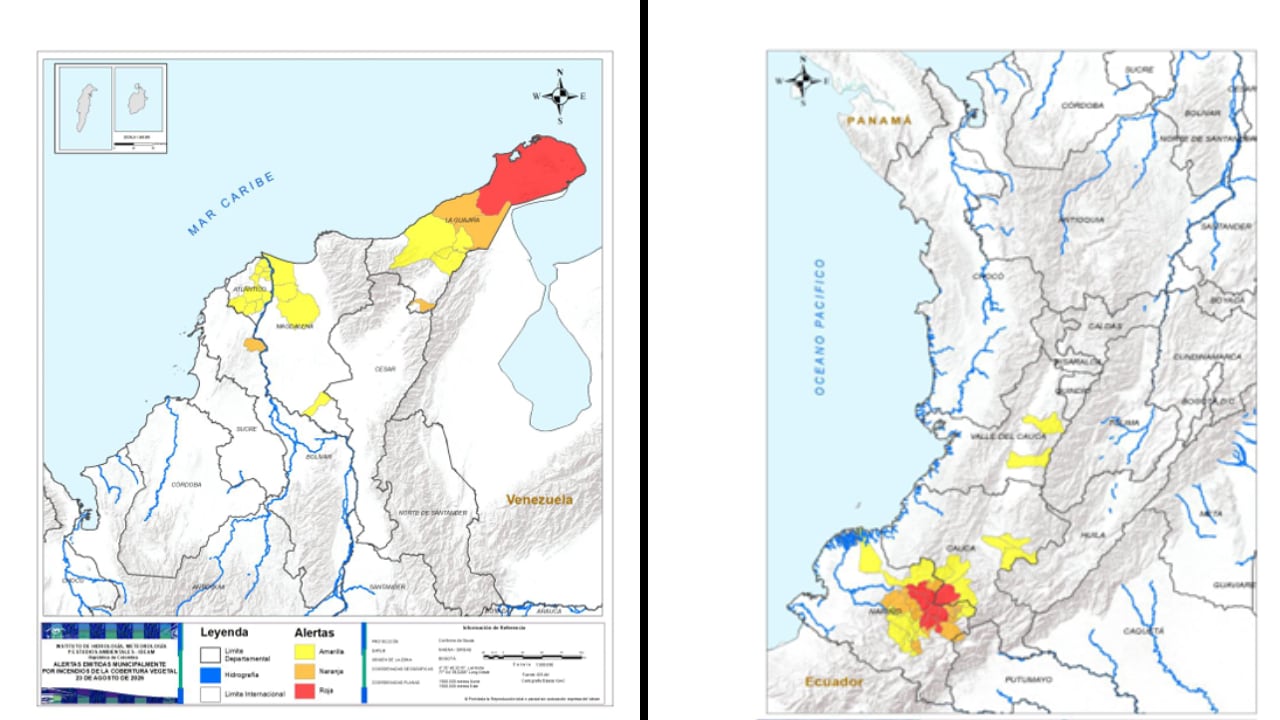 Mercaderes y siete municipios de Nariño enfrentan el nivel máximo de alerta por incendios.