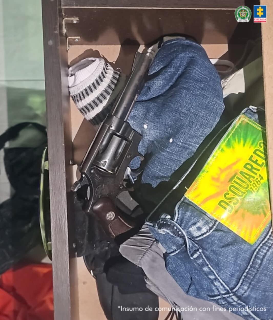 Armas incautadas al grupo delincuencial