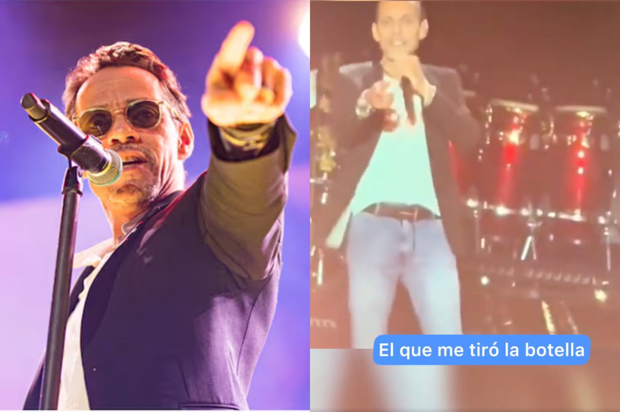Marc Anthony recibió botellazo durante concierto en el Carnaval de Barranquilla