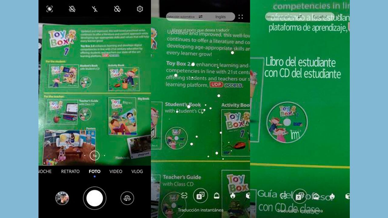 AI Lens es una función de Huawei que permite la traducción de textos con la cámara del teléfono,