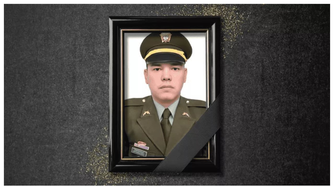 Jefferson Andrés Ortiz Ocampo, subintendente de la Policía asesinado en El Tarra por un francotirador.