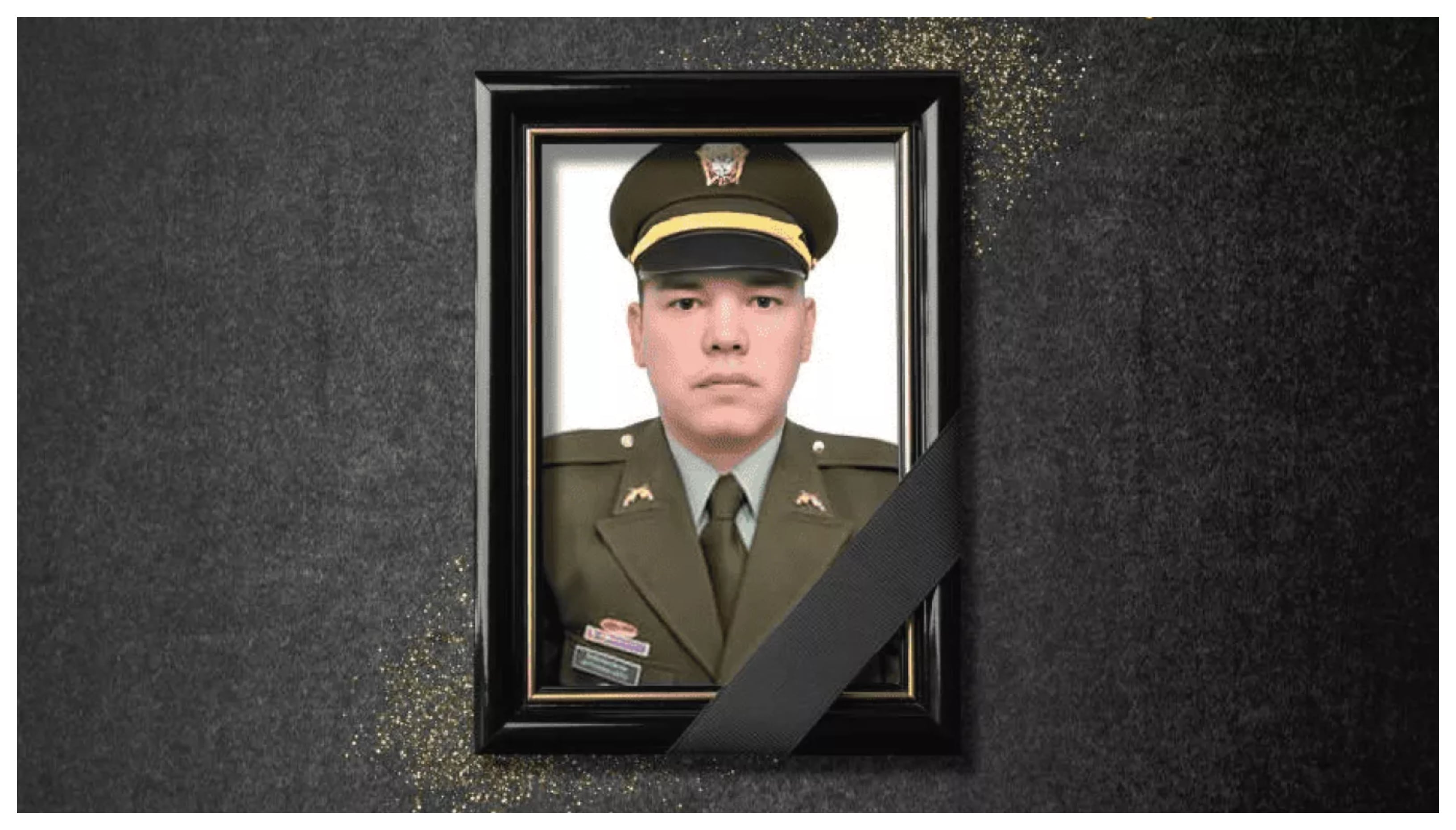 Jefferson Andrés Ortiz Ocampo, subintendente de la Policía asesinado en El Tarra por un francotirador.