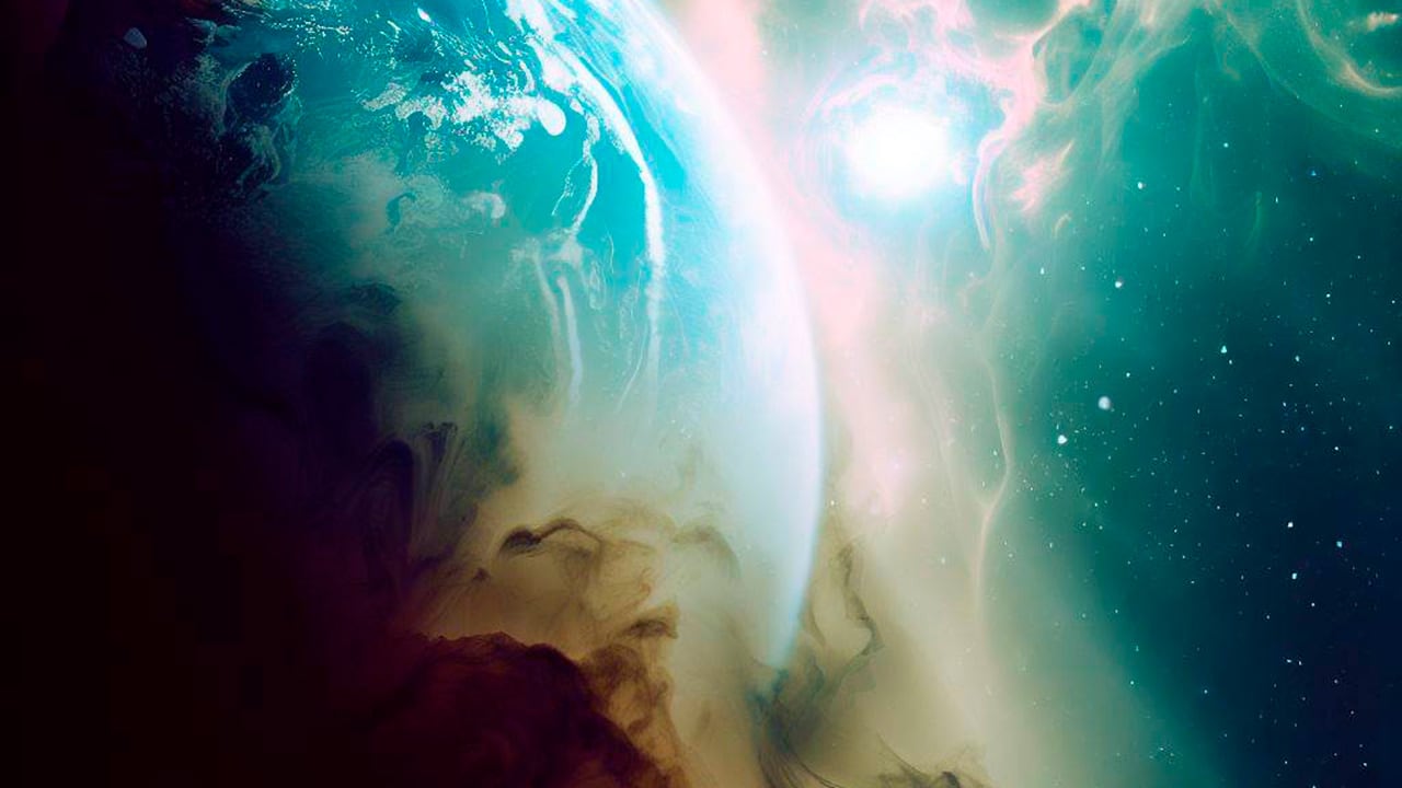 Ilustración creada por inteligencia artificial de una nebulosa en el espacio.