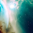 Ilustración creada por inteligencia artificial de una nebulosa en el espacio.