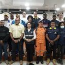 En el Auditorio del archivo departamental se encuentran reunidos, UNGR, ICBF, CRUE, Defensa Civil, Coralina, bomberos, Secretaría de la gobernación de San Andrés y la oficina departamental de gestión de riesgos.