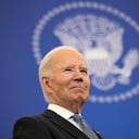 El presidente Joe Biden espera para hablar sobre política exterior en el Departamento de Estado en Washington, el lunes 13 de enero de 2025. (Foto AP/Susan Walsh)