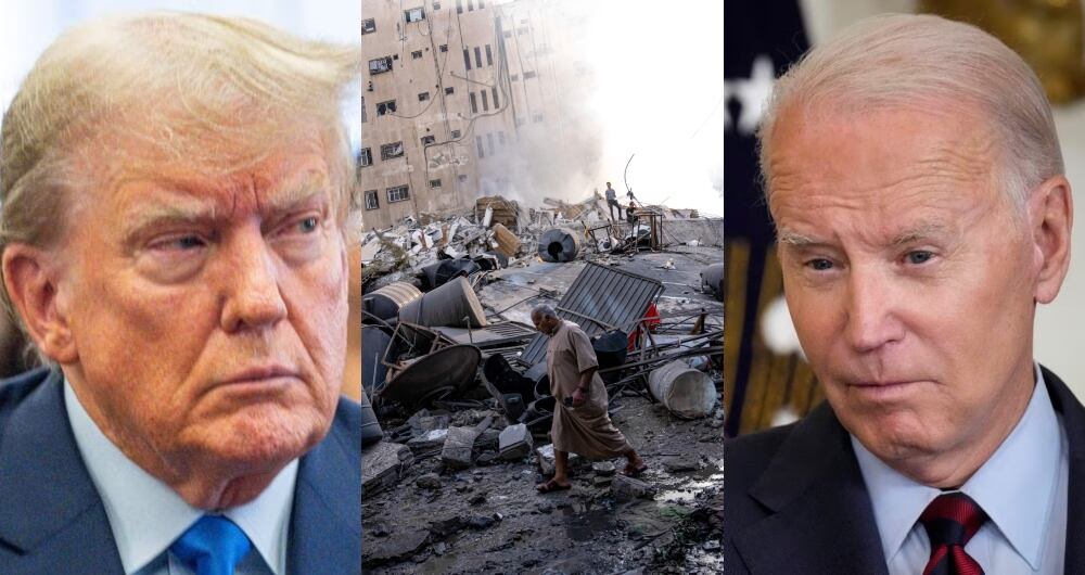 De izquierda a derecha: Donald Trump y Joe Biden.