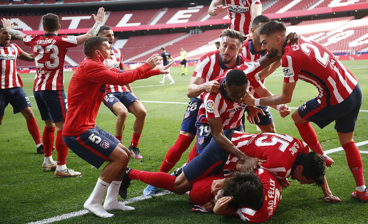 Atlético de Madrid en el juego ante Osasuna