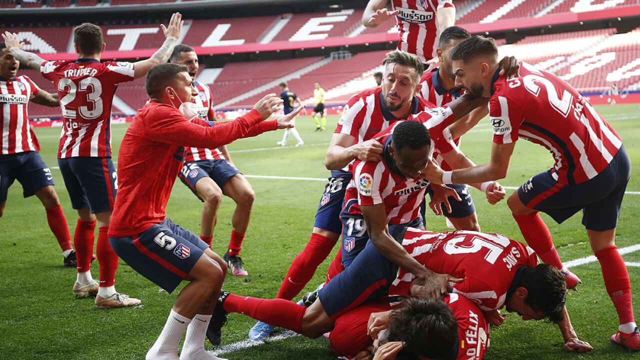 Atlético de Madrid en el juego ante Osasuna