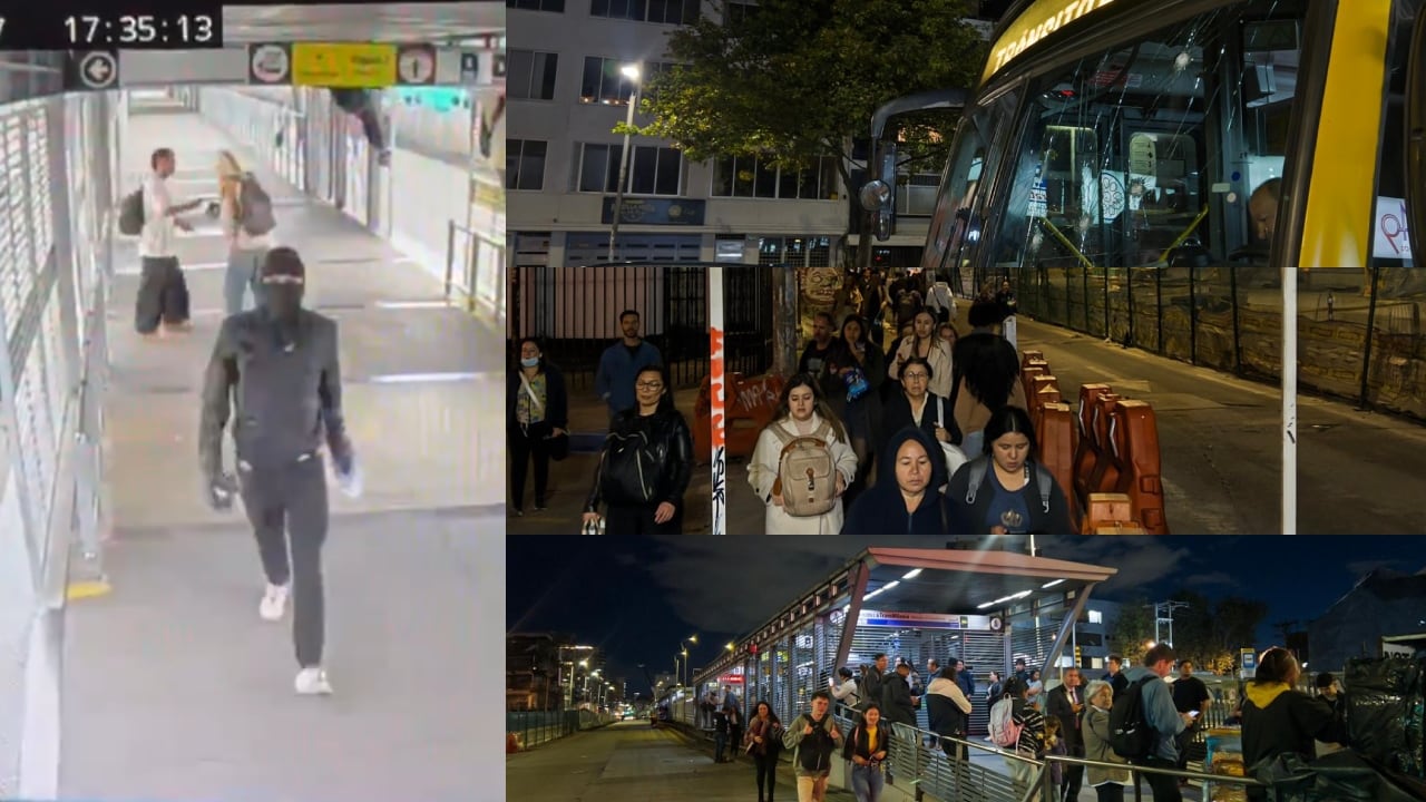 Ciudadanos caminando para llegar a sus casas, estaciones cerradas y articulados vandalizados fue el rastro de las jornadas que iniciaron como protestas de estudiantes de la Universidad Pedagógica.