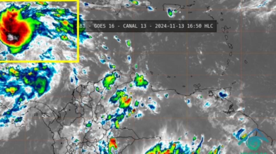 Imagen satelital de la depresión tropical 19.