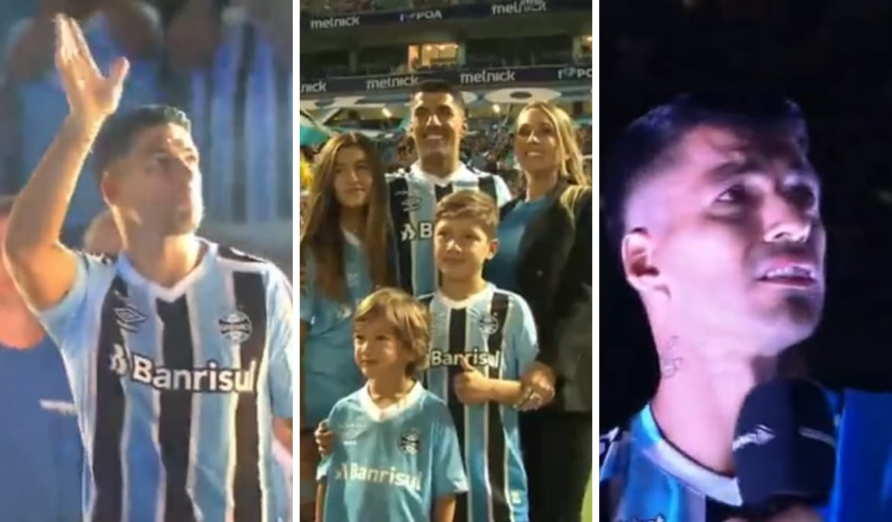 Luis Suárez fue recibido por más de 50.000 personas en Brasil.