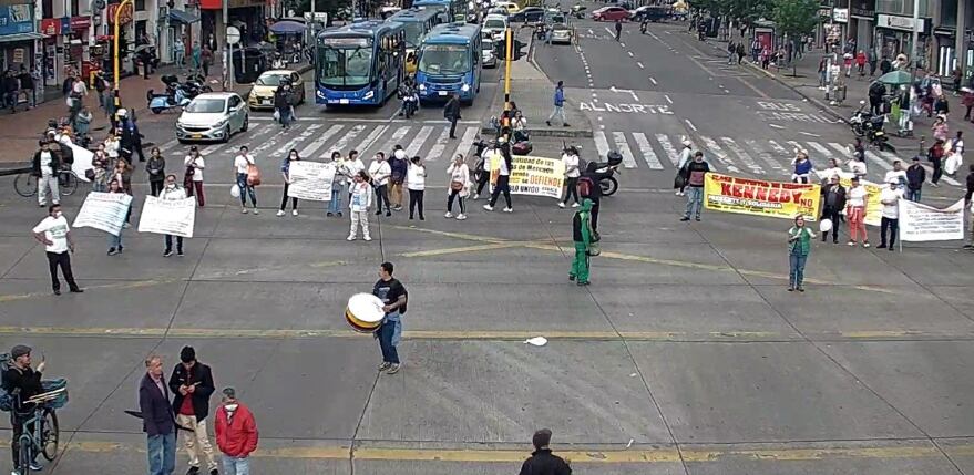 Manifestaciones en el centro de Bogotá.