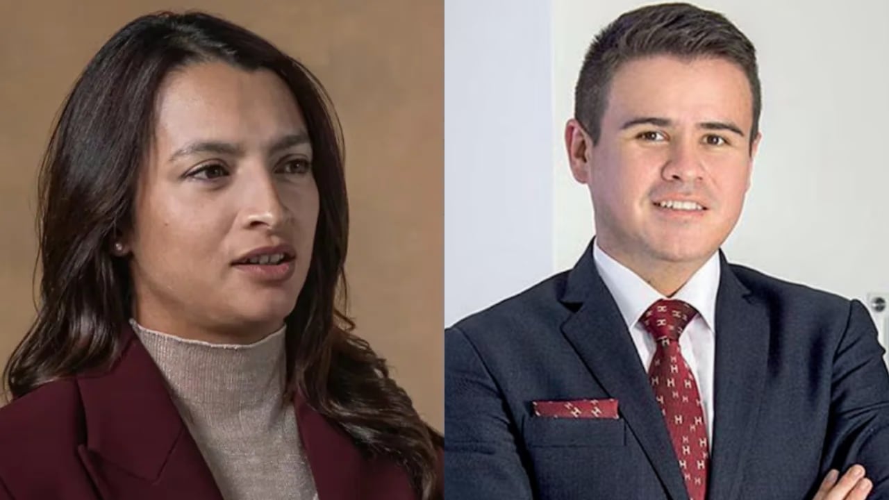 Andrea Petro, hija del presidente Petro, y Dumar David Guevara, viceministro de Igualdad encargado.