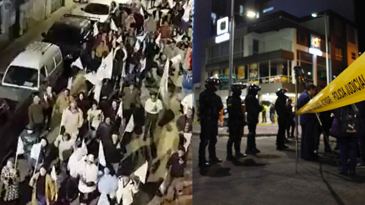 Seguidores de Fernando Villavicencio protestan en rechazo al asesinato del candidato presidencial de Ecuador.