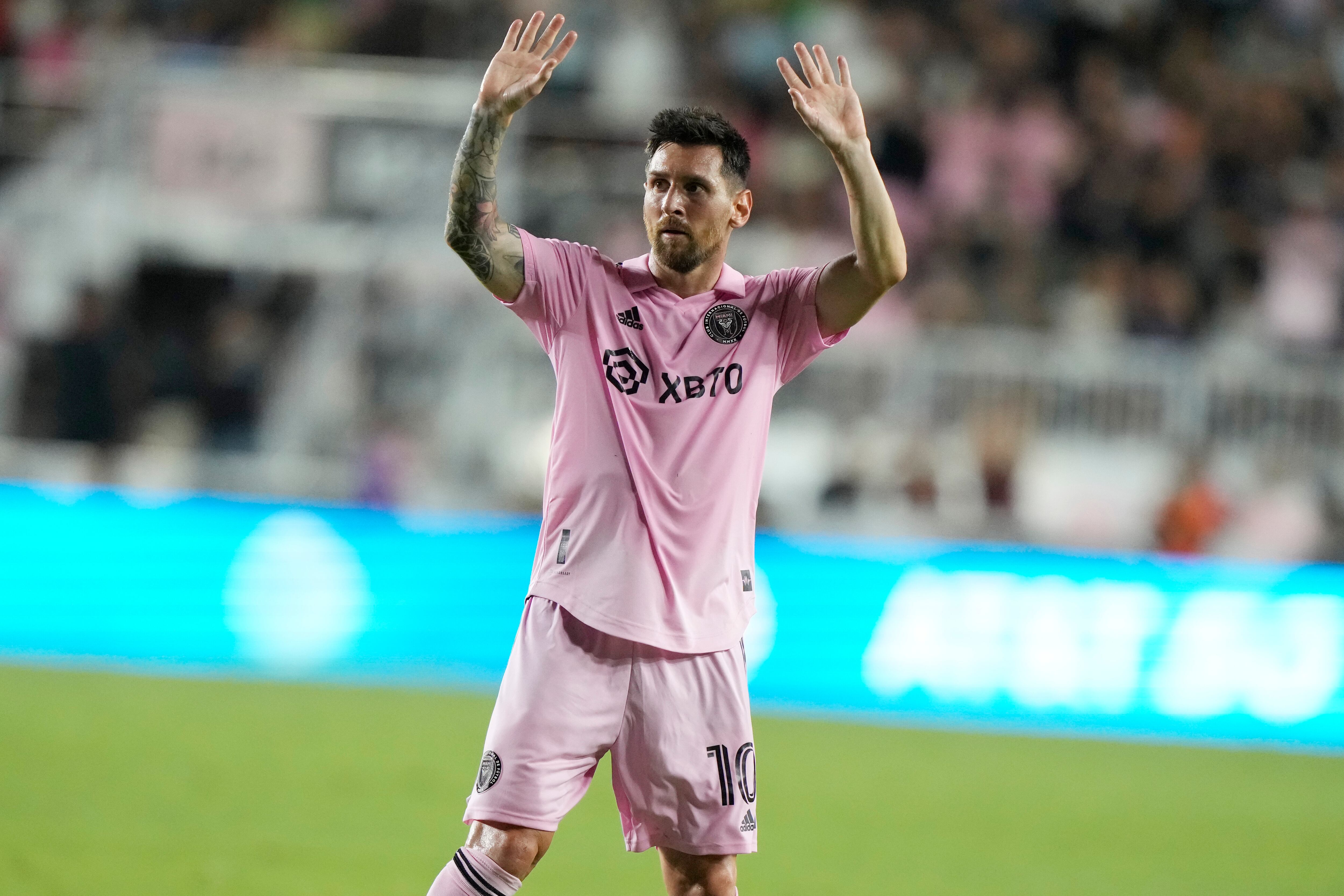 El argentino Lionel Messi, del Inter Miami, en la Leagues Cup.