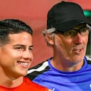 James Rodríguez en su llegada al Al Rayyan