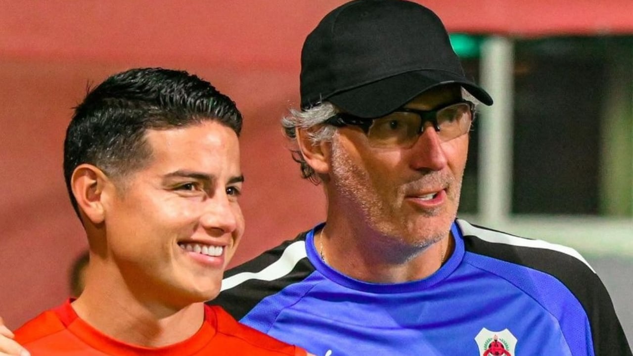 James Rodríguez en su llegada al Al Rayyan