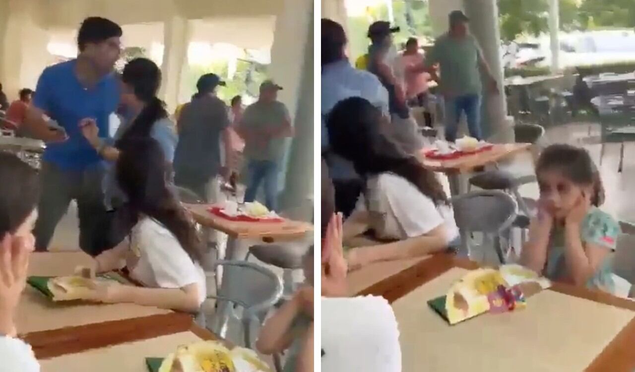 Momento exacto de la balacera que se escuchó cerca al lugar donde desayunaba el candidato a la presidencia de Ecuador, Otto Sonnenholzner.