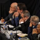 Imagen de archivo de una audiencia de reconocimiento de siete exmiembros del Secretariado de la extinta guerrilla FARC-EP por los secuestros perpetrados en el marco del conflicto armado en presencia de múltiples víctimas.
(Colprensa-Sergio Acero)
